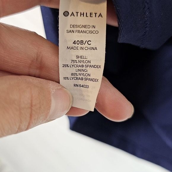 Athleta Blue Twister Tankini Top, sz 40 B/C - Picture 7 of 10